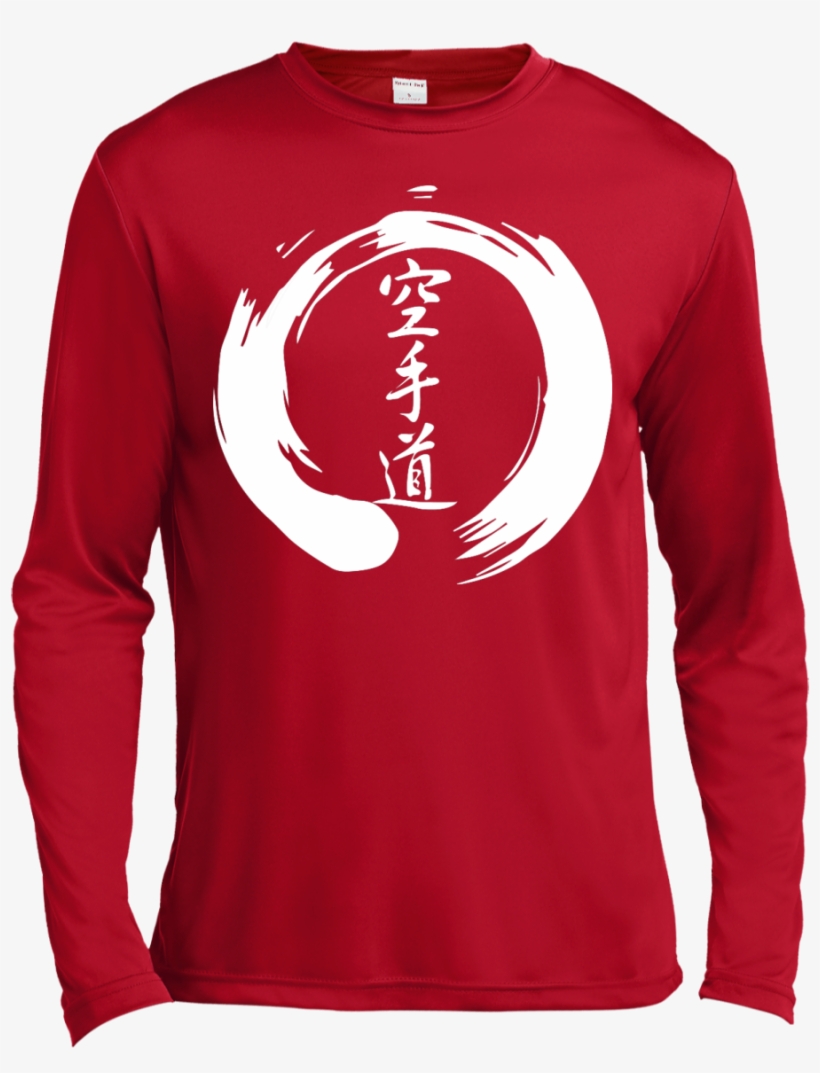 Karate-do Kanji Zen Enso Long Sleeve Moisture Wicking, transparent png