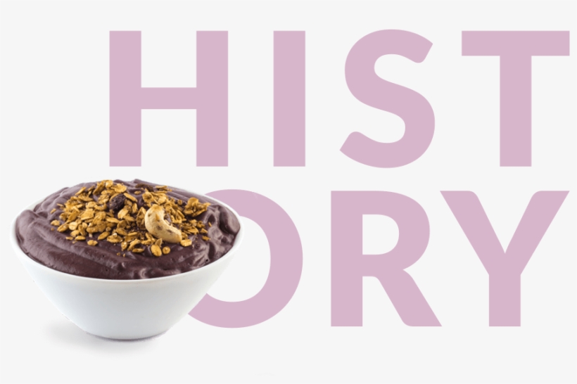 Acai Smoothie Bowl With History In Background - Açaí Na Tigela, transparent png
