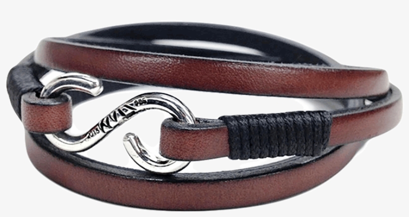 Kenton Michael Genuine Leather Strap And Sterling Triple - Kenton Michael Handcrafted Leather Triple Wrap Bracelet, transparent png
