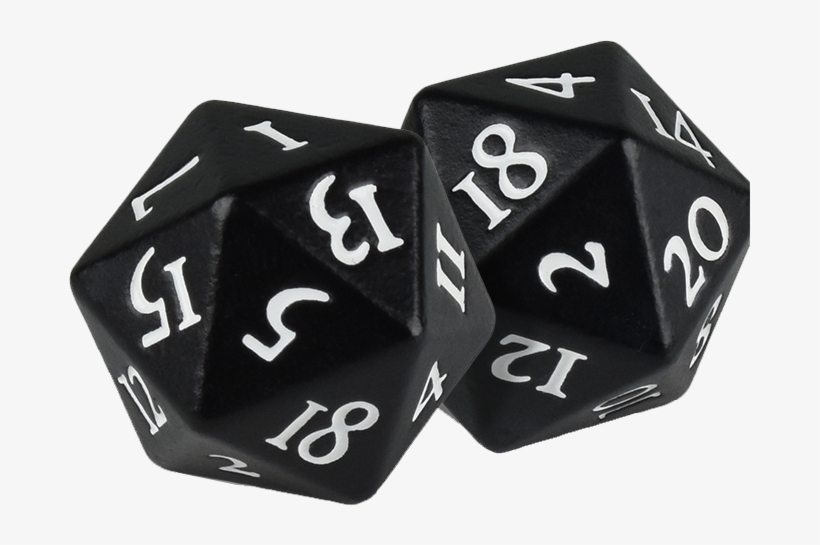 Ultra Pro D20 Dice Set Heavy Metal Black - Heavy Metal D20 White, transparent png