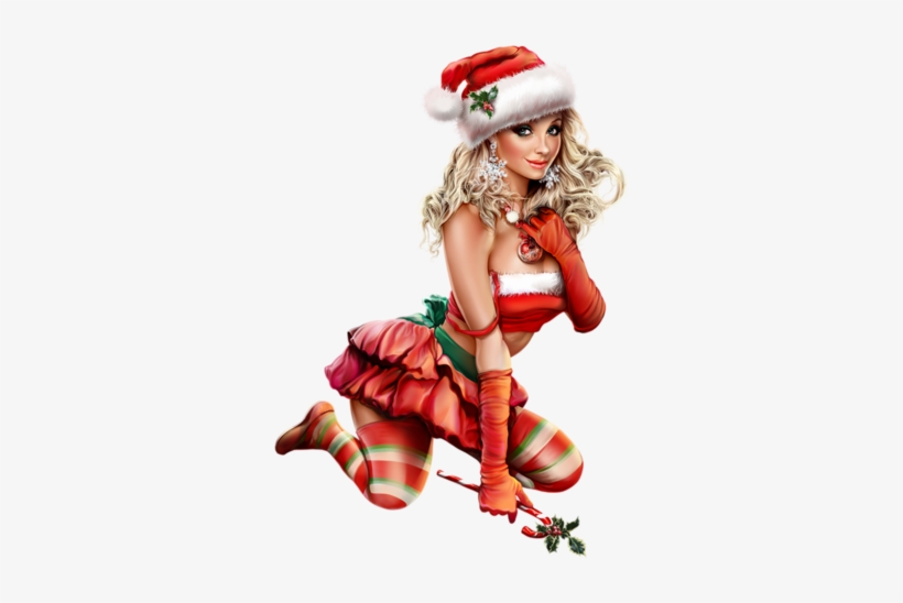 Christmas Characters, Pin Up Art, Tube, Clip Art, Santa, - Santa Claus Girl Png, transparent png