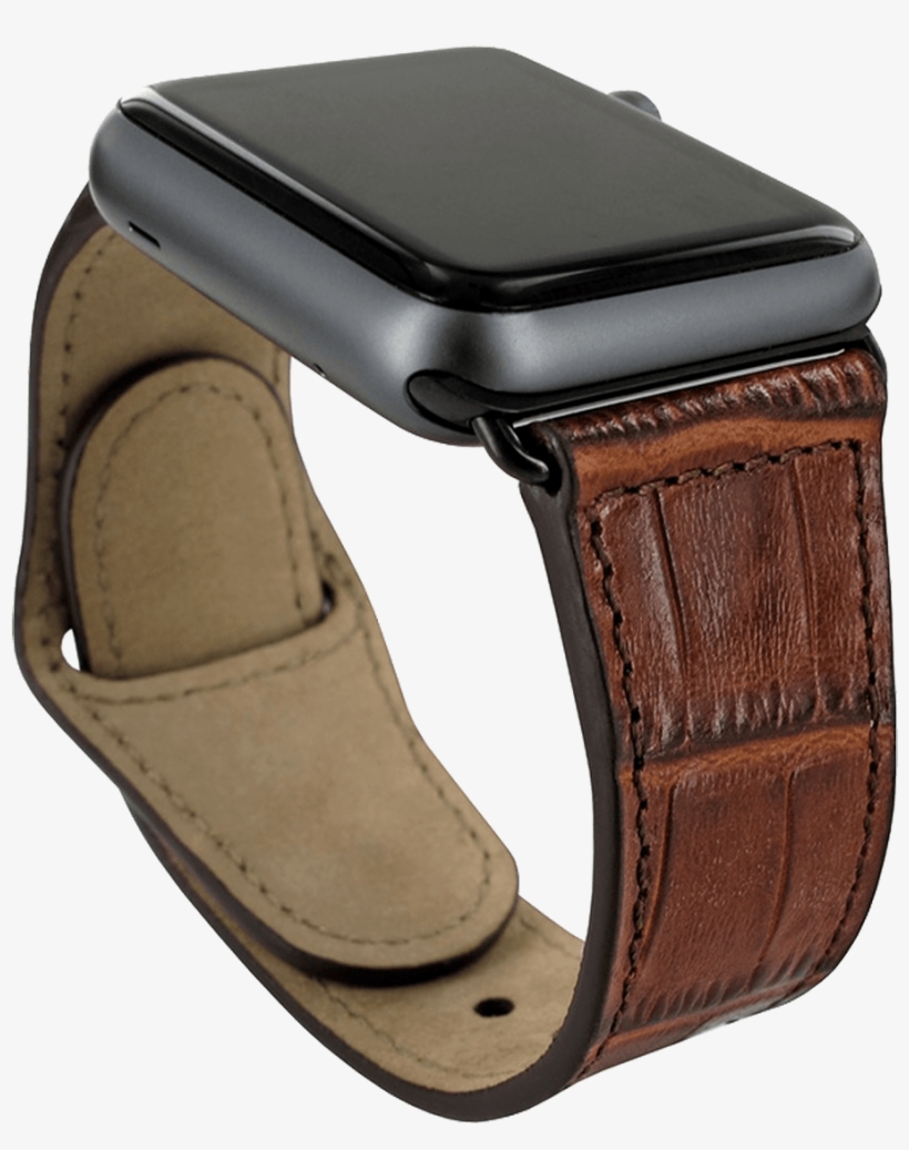 Piel Frama Leather Apple Watch Strap - Piel Frama 733 Brown Crocodile Leather Strap, transparent png
