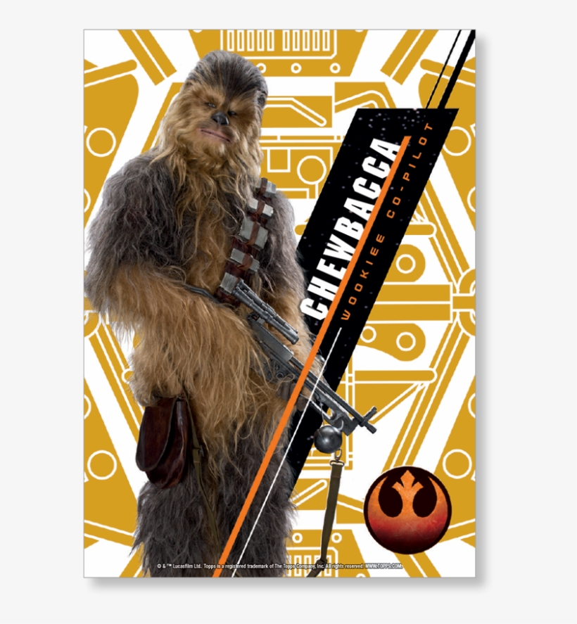 Chewbacca - Carte Topps Star Wars 107 224 Chewbacca - Jeu De Cartes, transparent png