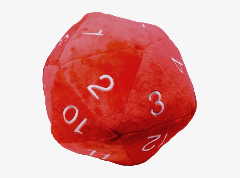 Ultra Pro D20 Jumbo Plush Red Die - Ultra-pro Jumbo D20 Plush Dice - Red, transparent png