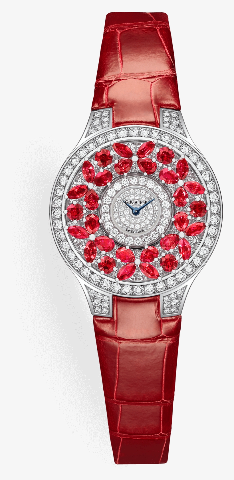 A Graff Ladies' Classic Butterfly Ruby On Diamond Watch - Graff Butterfly Watch, transparent png