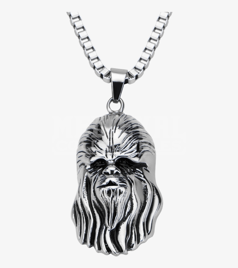 Stainless Steel Star Wars Chewbacca Head Pendant, transparent png
