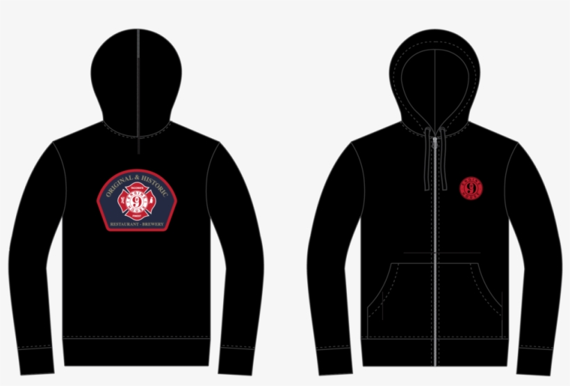 Fire Badge Zip Up Hoodie, transparent png
