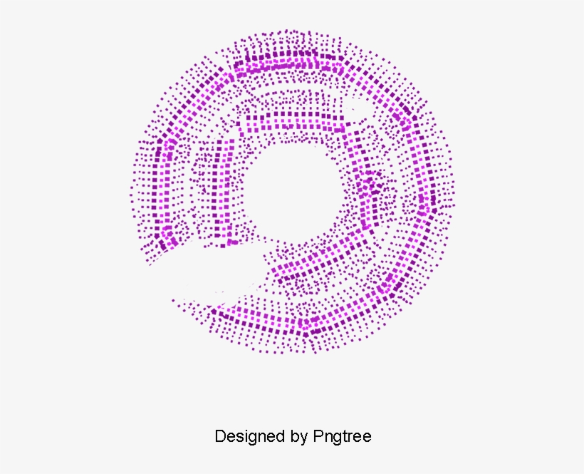 Purple Fresh Spotted Circle Effect Element, Circle - Portable Network Graphics, transparent png