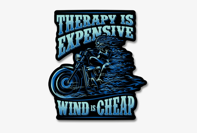 Therapy Is Expensive Wind Is Cheap 4" Decal - Pilot Women T-shirt Vest Tank Top, transparent png