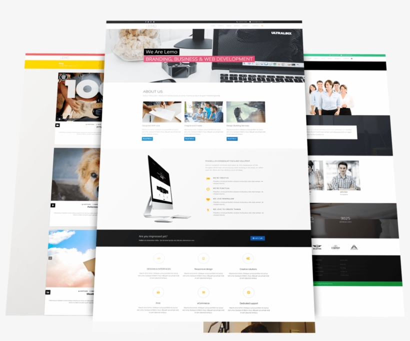 Warptheme Lemo Free Business Joomla Template - Template, transparent png