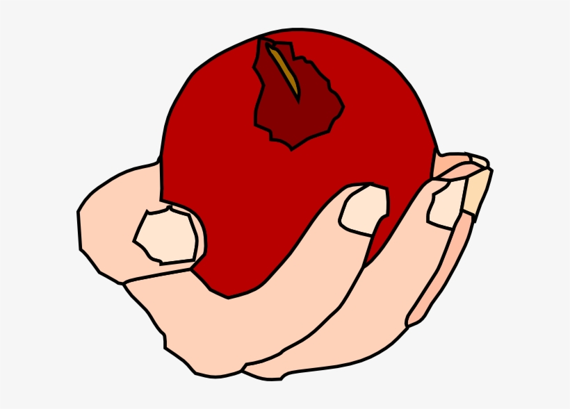 Free Vector Red Apple Clip Art - Food In Hand Clipart, transparent png