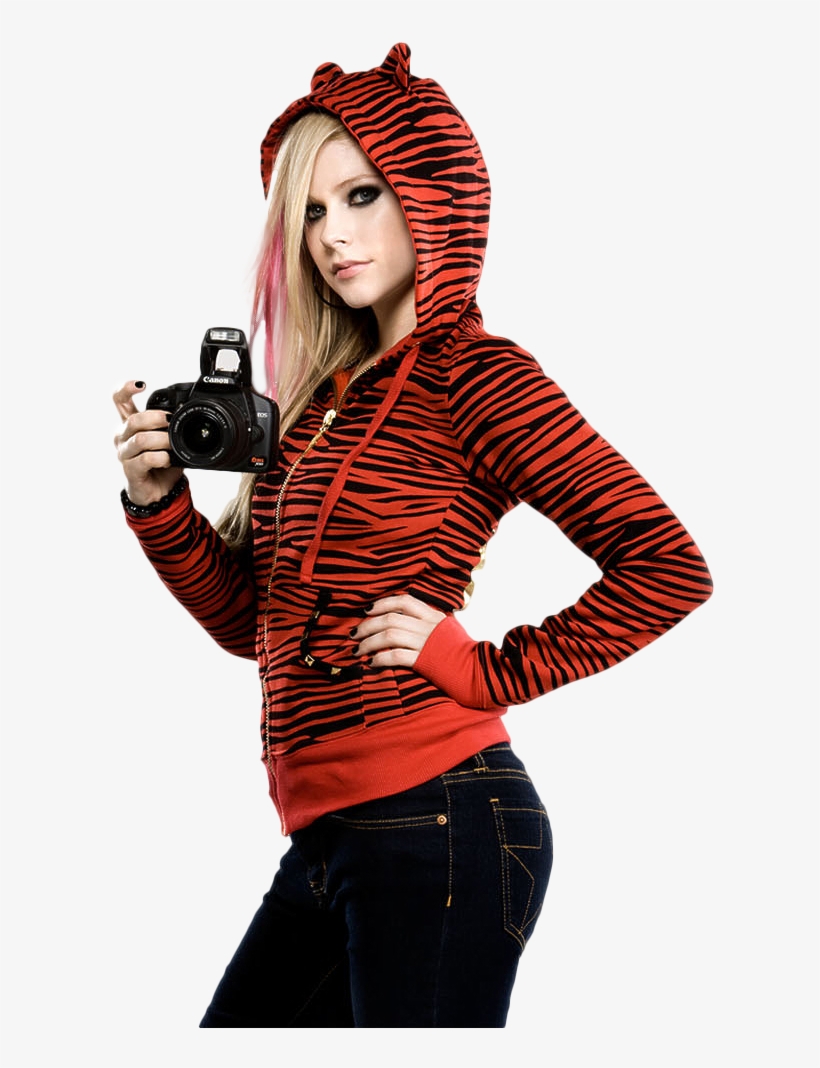 Avril Lavigne In Red, transparent png