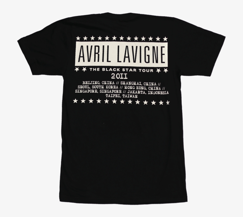 Avril Lavigne The Black Star Tour 2011 T-shirt Back - Let The Trap Say Amen, transparent png