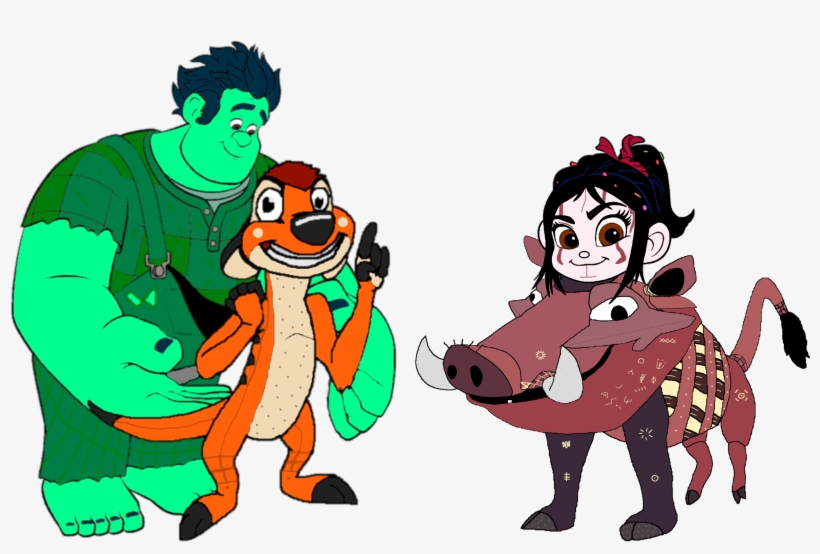The Lion King's Timon And Pumbaa Images Wreck-it Ralph - Wreck It Ralph Lion King, transparent png