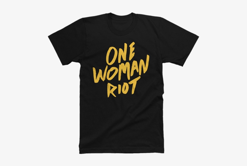 One Woman Riot Tee - Active Shirt, transparent png