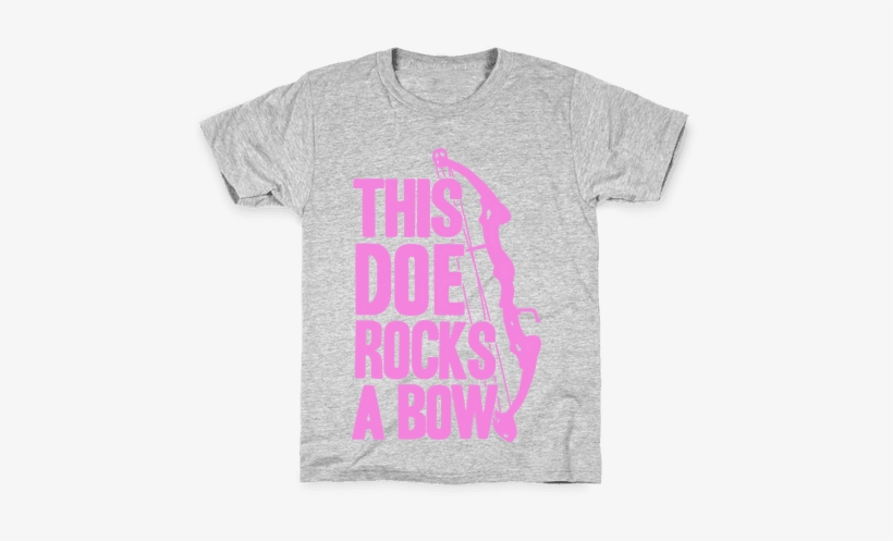 This Doe Rocks A Bow Kids T-shirt - Just Because I'm Awake Doesn't Mean That I'm Ready, transparent png