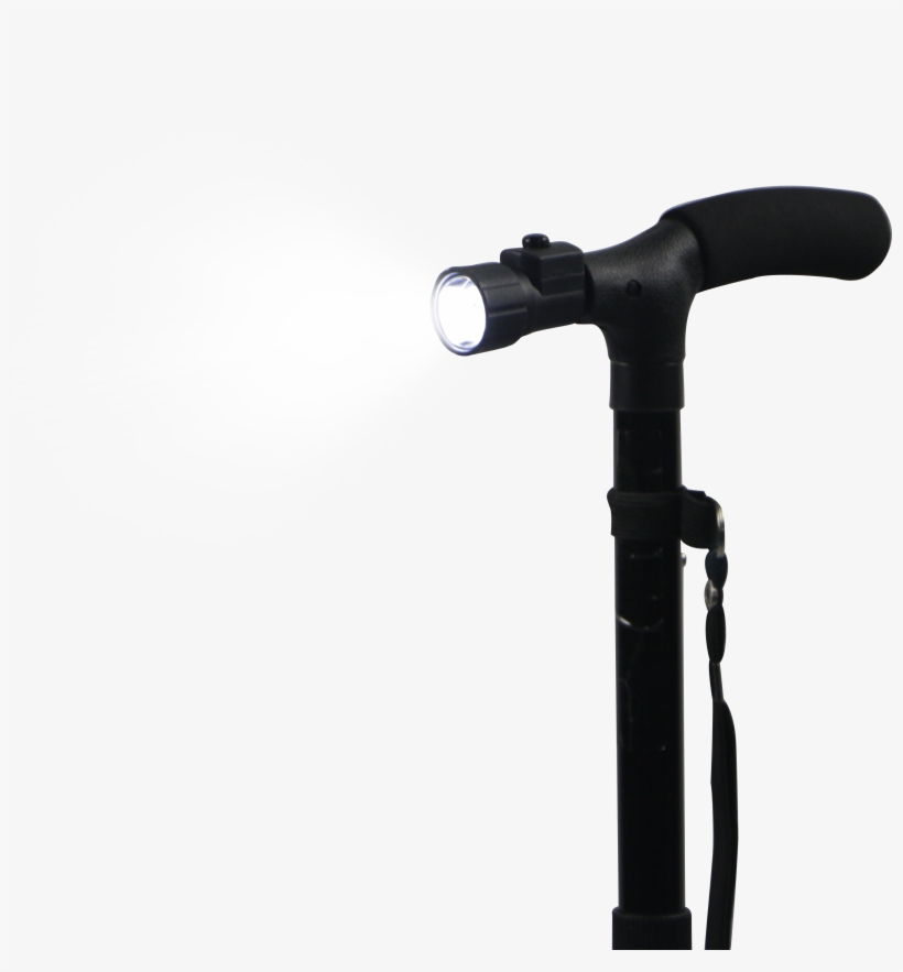 Aluminium Foldable Walking Stick,crutch With Flashlight,lightweight - Trekking Pole, transparent png