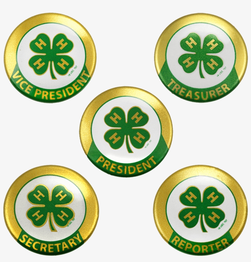 Officer Buttons Set Of - 4 H Clover, transparent png