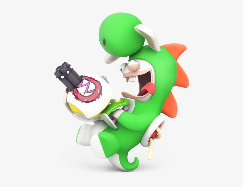 Rabbid Yoshi - Rabbidskingdombattle - Mario Rabbids Kingdom Battle Rabbid Yoshi, transparent png