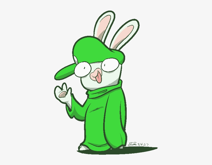 Here's Some Rabbid Luigi To Brighten Your Day I Find - Rabbid Luigi Fanart, transparent png