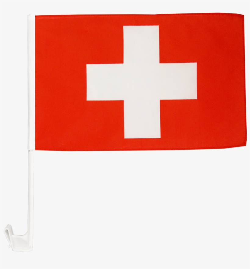 Switzerland Car Flag - Drapeau Suisse Fond Transparent, transparent png