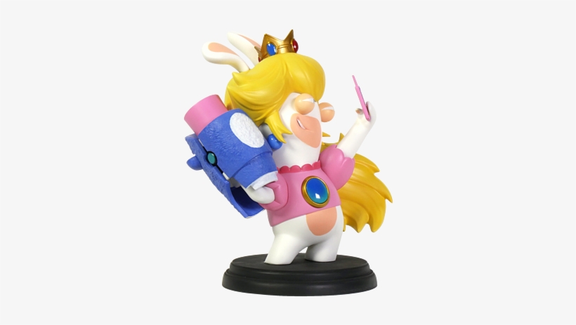 Mario Rabbids Kingdom Battle - Mario + Rabbids Kingdom Battle Pvc Figure Rabbid-peach, transparent png