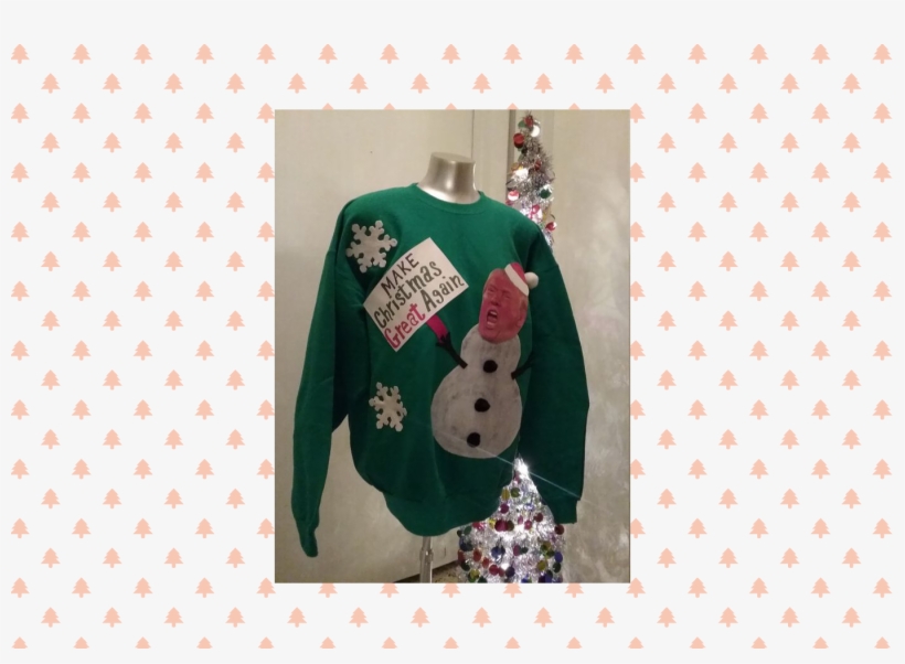 Make Christmas Great Again, Ugly Sweater, Trump - Christmas Jumper, transparent png
