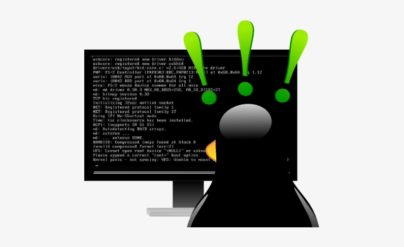 Linux Kernel Panic - Tux Kernel Panic, transparent png