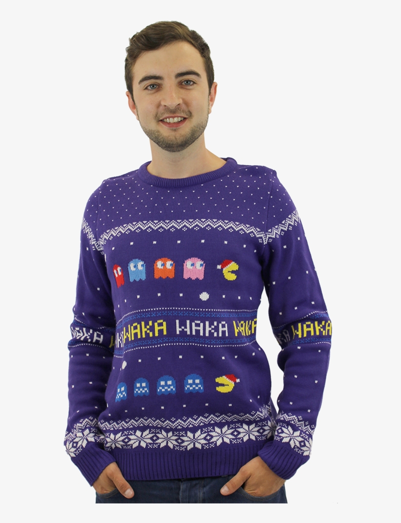 Pac Man Christmas Sweater - Ugly Christmas Sweater Pacman, transparent png