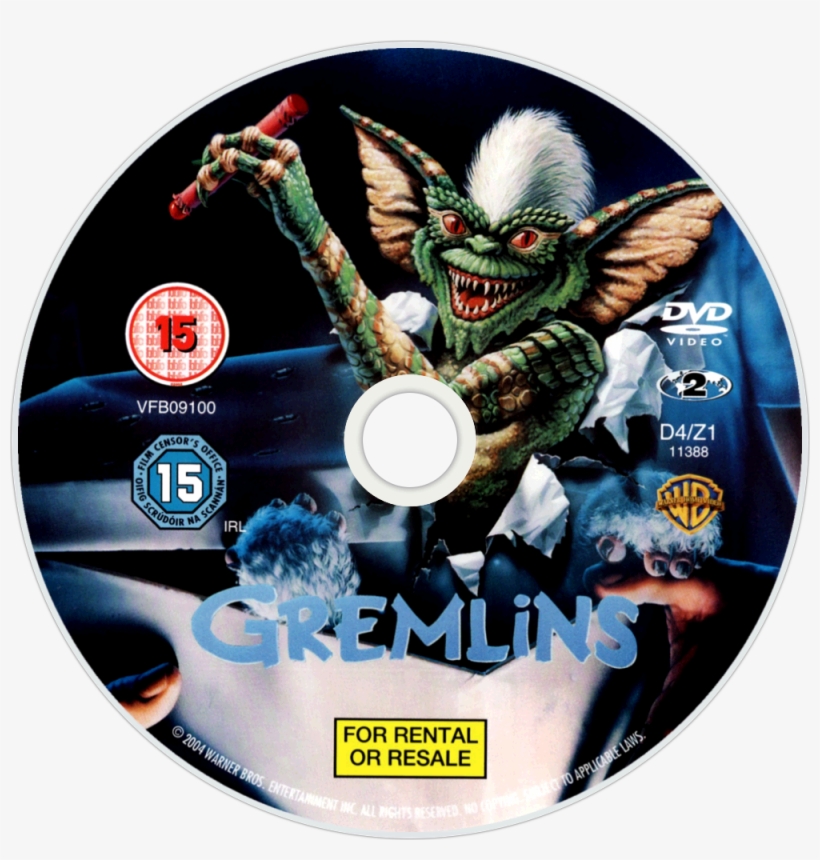 Gremlins Dvd Disc Image - Gremlins Movie Poster, transparent png
