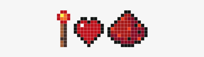 Ilove Redstone - 8 Bit Graphic, transparent png