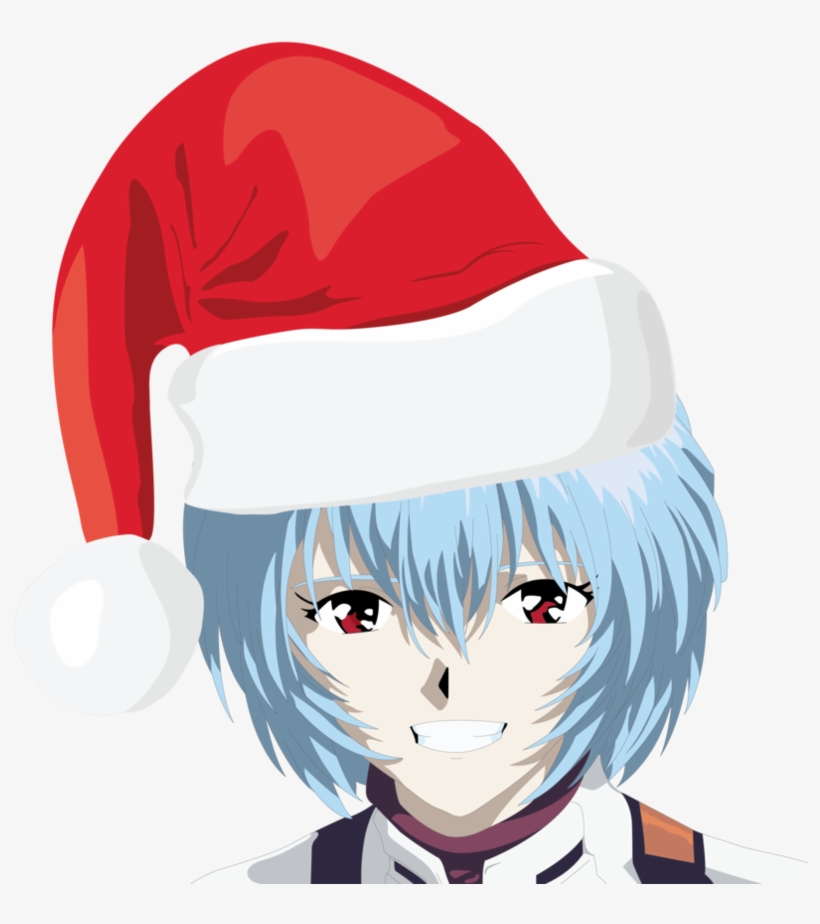 Face Rei , - Rei Ayanami Christmas, transparent png