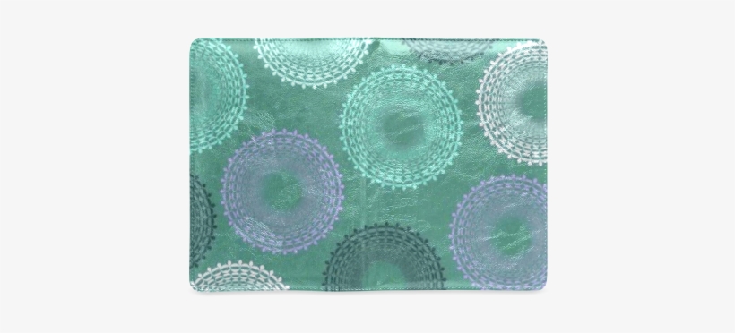 Teal Sea Foam Green Lace Doily Custom Notebook A5 - Circle, transparent png