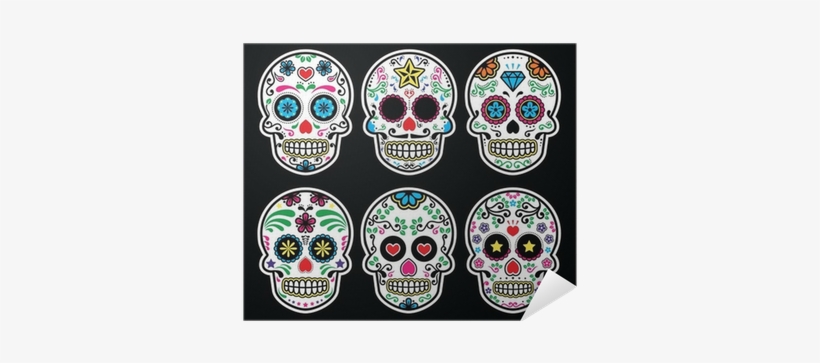 Mexican Sugar Skull, Dia De Los Muertos Icons Set On - Jolly Coroner: A Picaresque Novel [book], transparent png