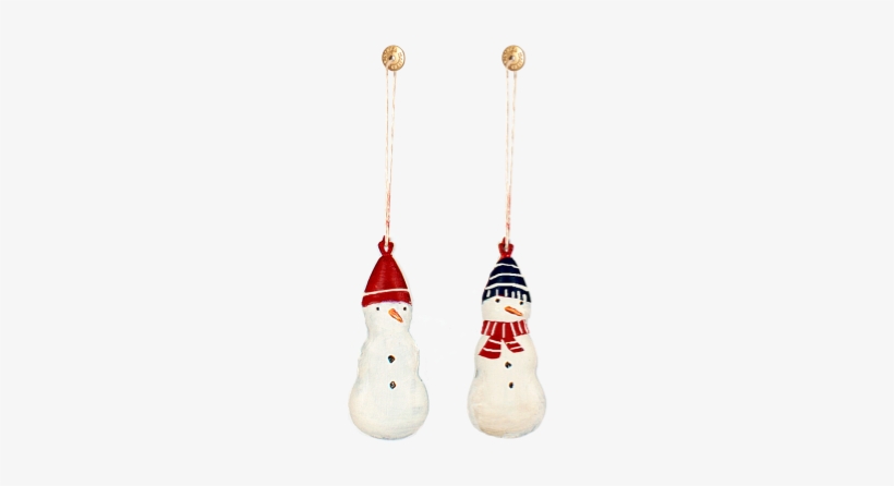 Snowman Hanging Ornament - Maileg Metal Snowman - Ornament - Set Of 2, transparent png