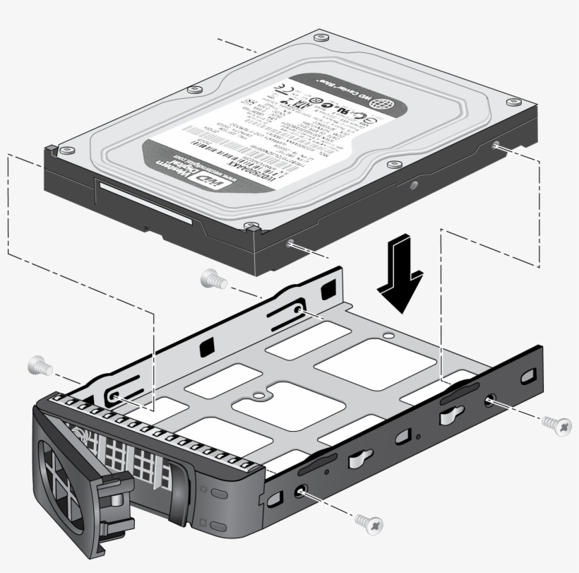 Make Sure That The Hard Disk Connectors Face The Interior - Solid-state Drive, transparent png