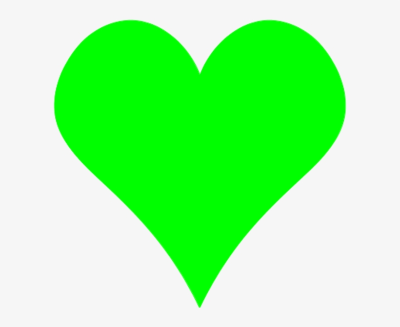 Heart-shaped Clipart Plain - Heart Shape Color Green, transparent png