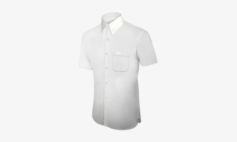 Plain White Shirt Png Pocket Buttons Thread White Button - เสื้อ คอ ปก สี ขาว Png, transparent png