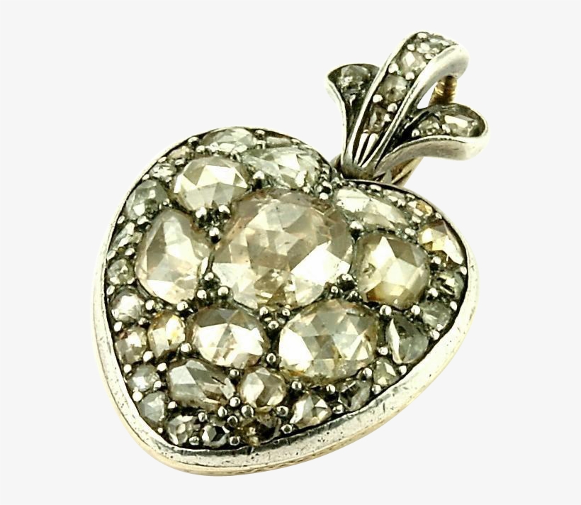 A Splendid Georgian 'flaming Heart' Diamond Locket, - Locket, transparent png