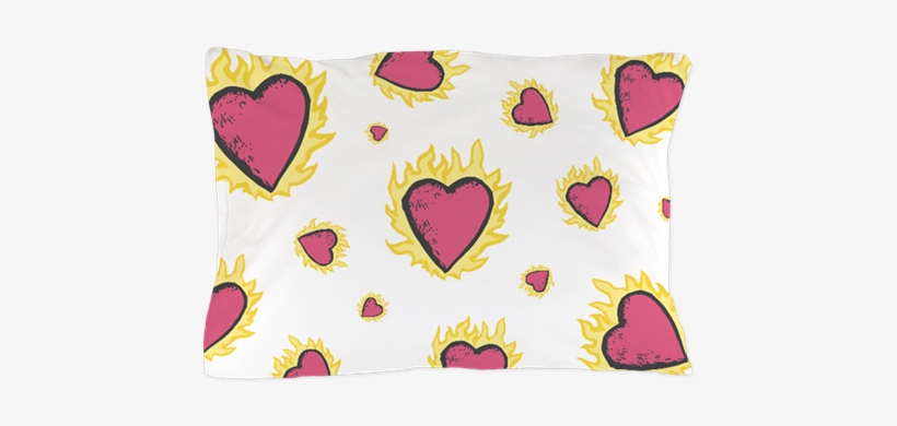 Flaming Heart Pillowcase - Clothes Over Bros Canvas Lunch Tote, transparent png