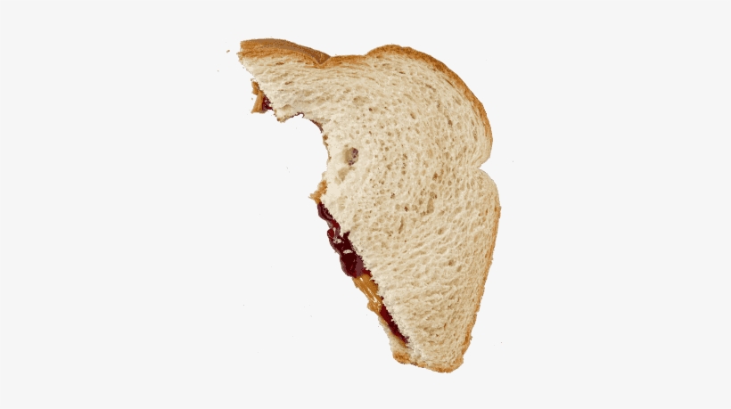 Half Of A Peanut Butter And Jelly Sandwich - Half Eaten Peanut Butter And Jelly Sandwich, transparent png