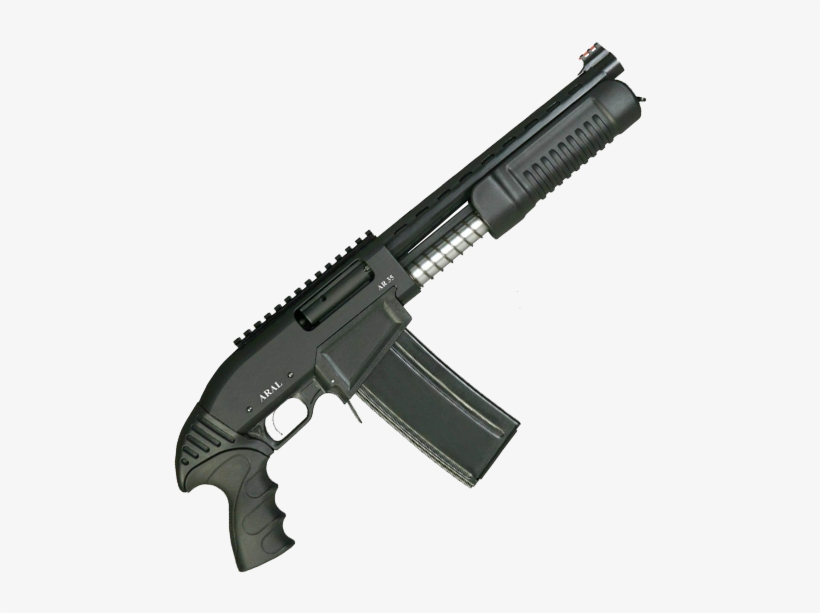 Aral Ar-35 Pump Action Vertical Magazine Shotgun - Ranged Weapon, transparent png