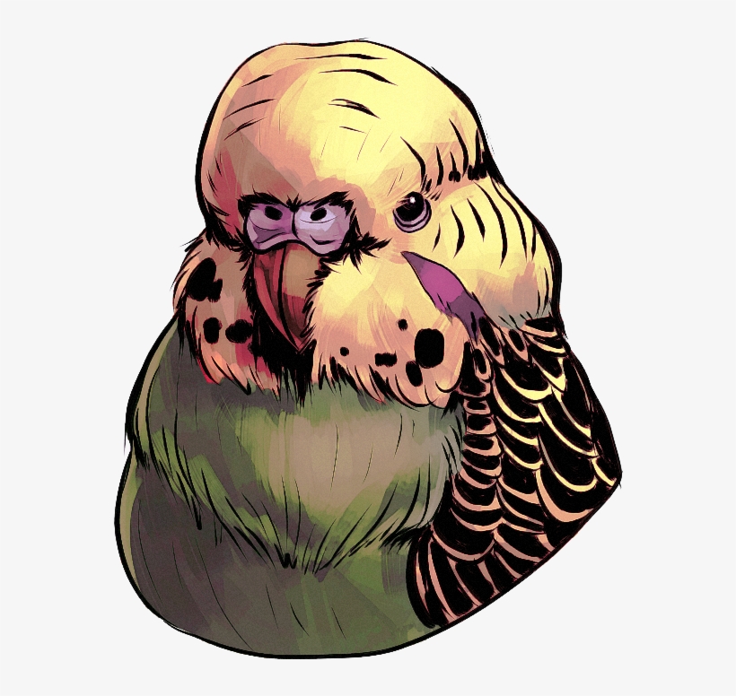 Budgie Speedpaint - Green, transparent png
