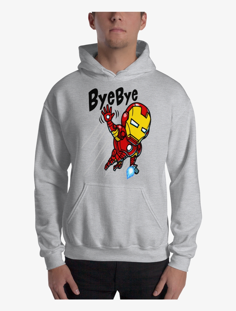Iron Man “bye-bye” The Avenger Marvel Superheroes Cartoon - Hoodie, transparent png