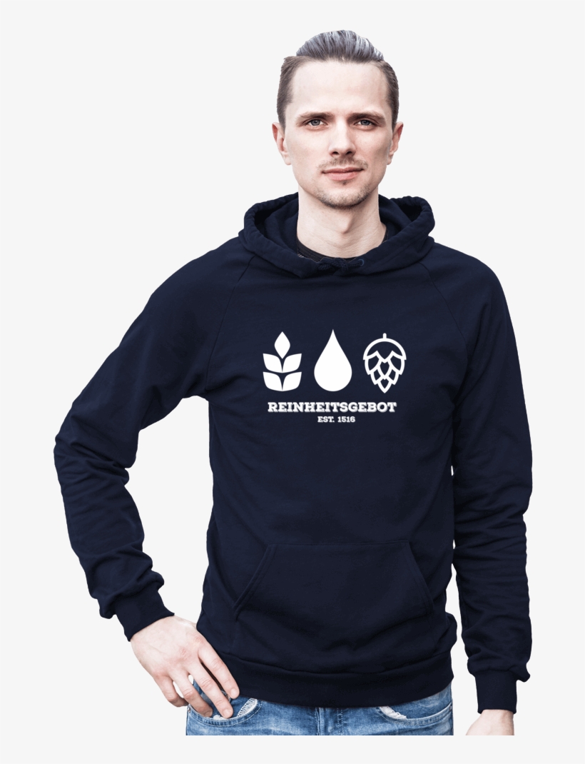 German Purity Law Hooded Sweatshirt - Beer Does Not Have Vitamins So We Have To Drink A Lot, transparent png