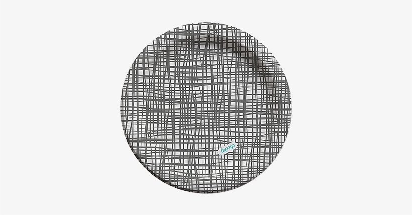 Grey Cross Hatch 7inch Paper Plate 1 - Circle, transparent png