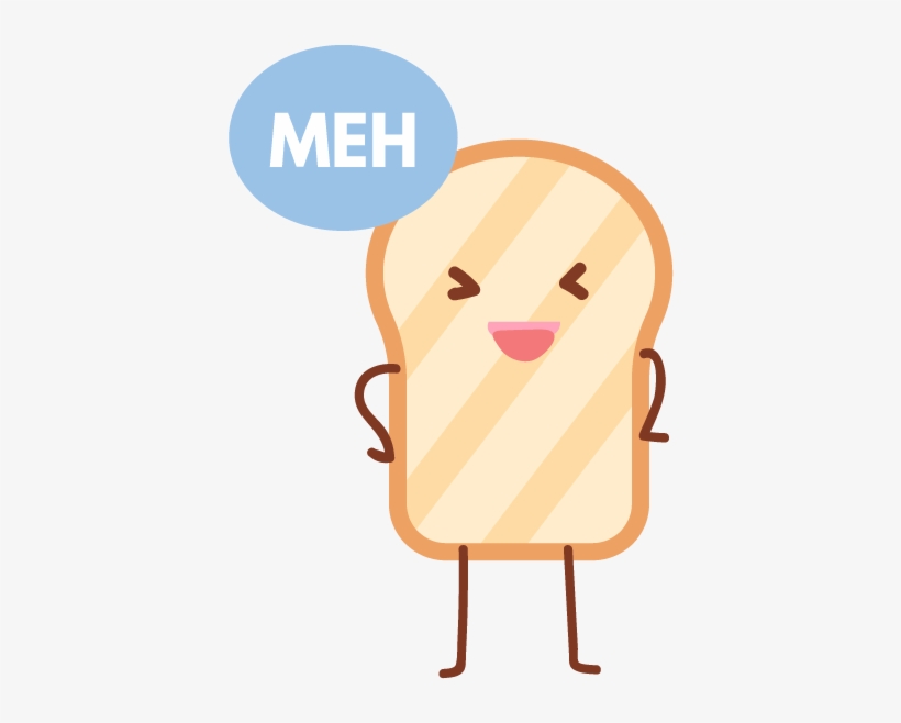 Meh Toastie - Illustration, transparent png