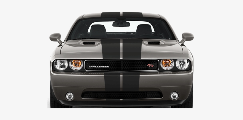2008-2014 Challenger Rally Racing Dual Stripes Kit - Dodge Challenger 2012 Front, transparent png