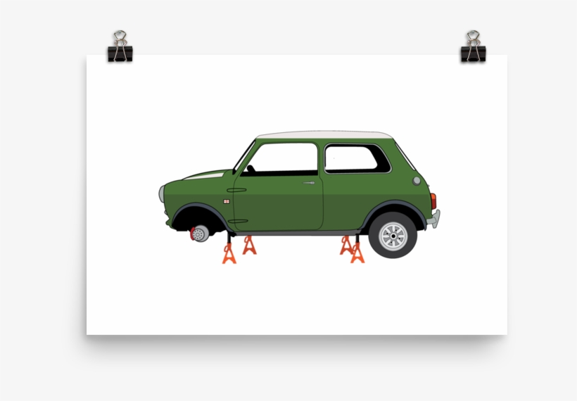Illustrated Print - City Car, transparent png
