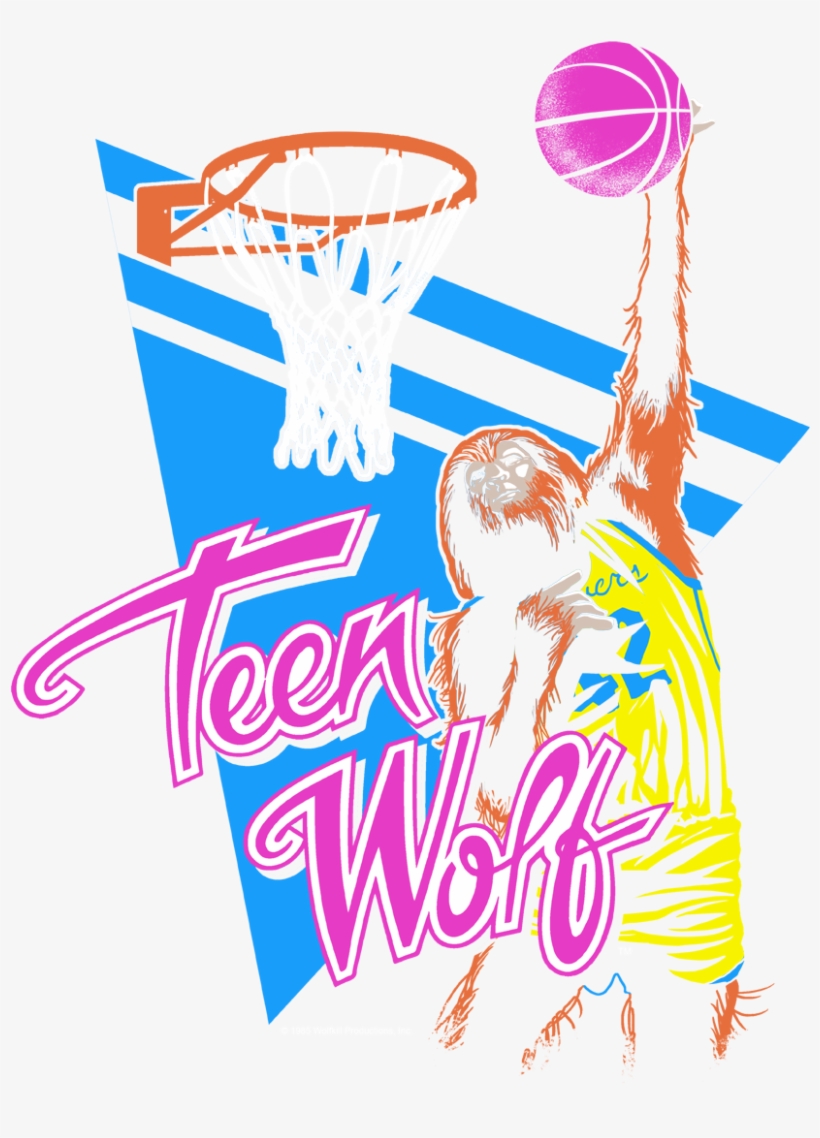 Teen Wolf Slam Dunk Men's Slim Fit T-shirt - T Shirt For Teen, transparent png